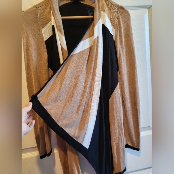 Inc Color Blocked Waterfall Open Cardigan - Picture 8 of 13